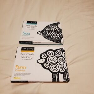 Wee Gallery Art Cards for Baby Sea and Farm Collection High Contrast 12 Cards